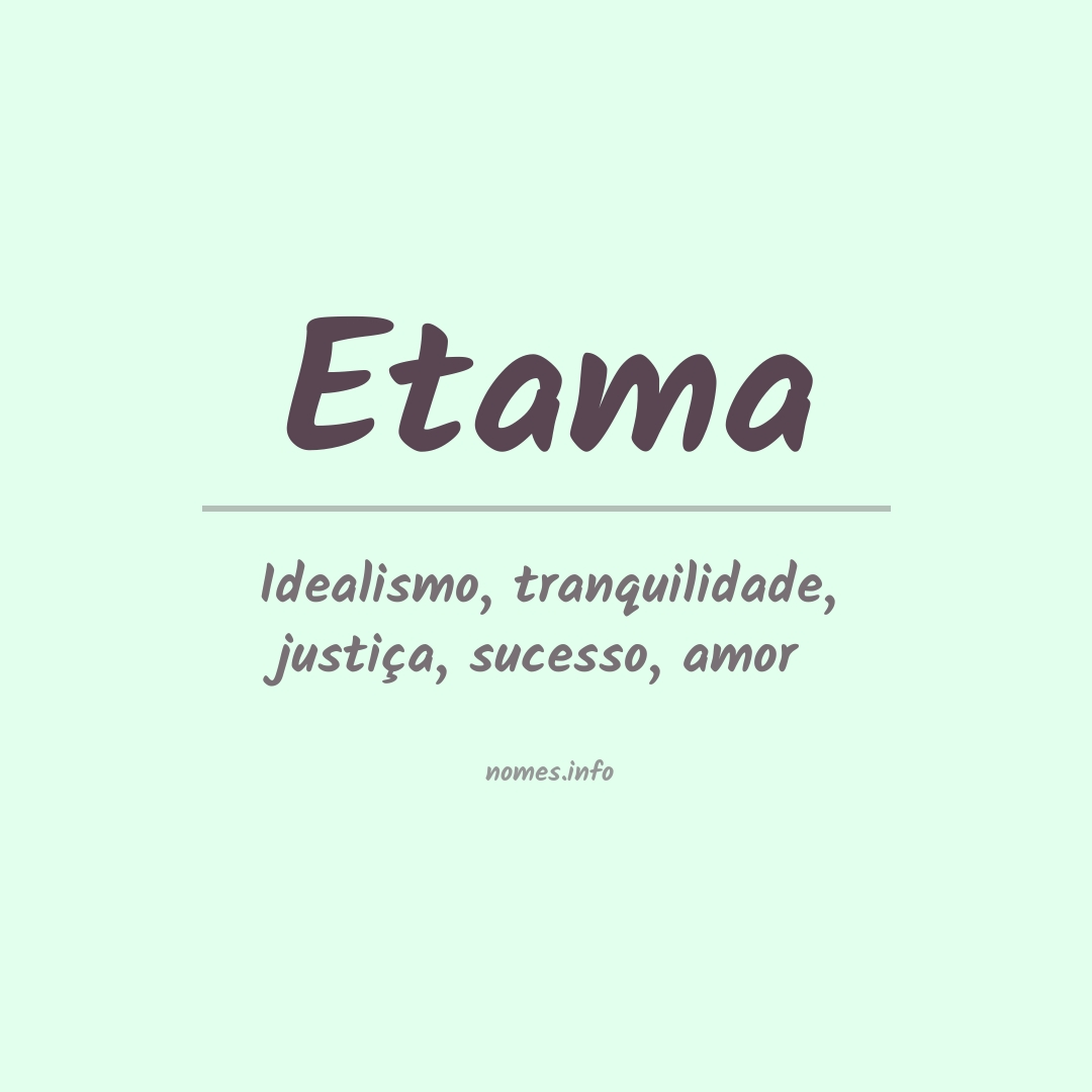 Significado do nome Etama
