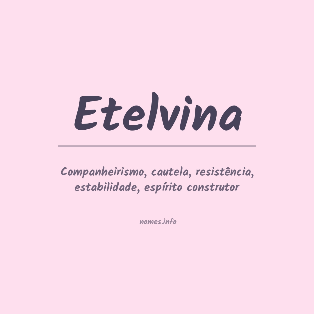 Significado do nome Etelvina