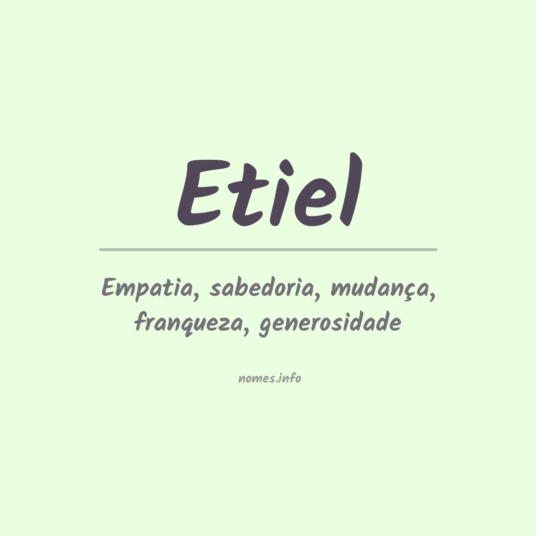 Significado do nome Etiel