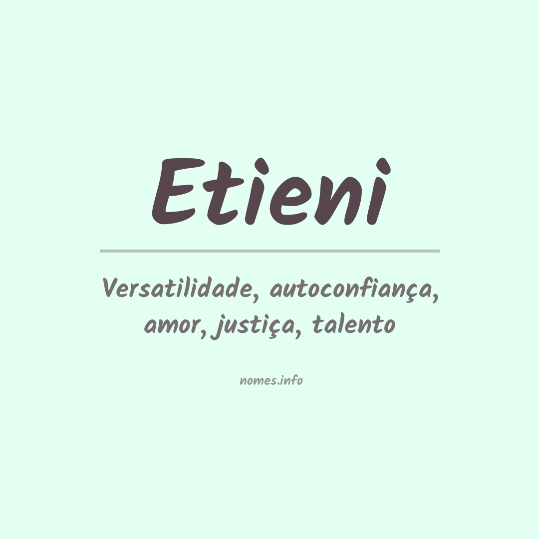 Significado do nome Etieni