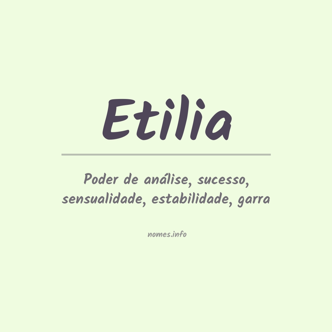 Significado do nome Etilia