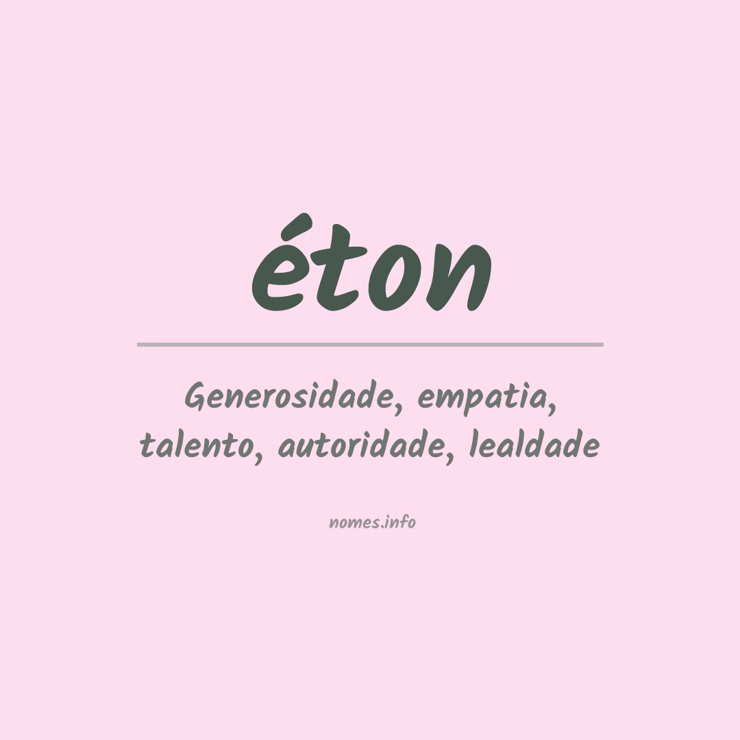 Significado do nome éton