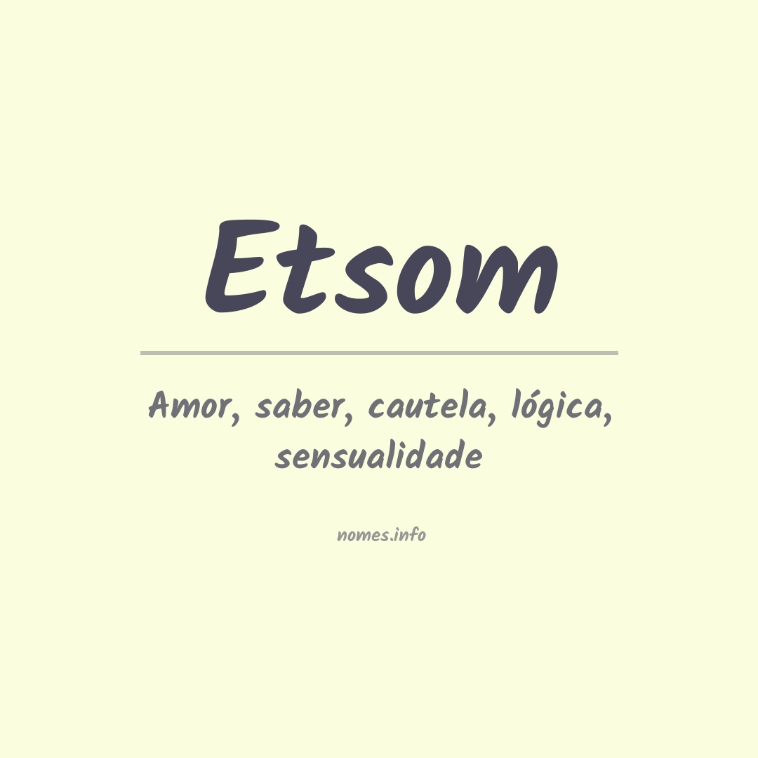 Significado do nome Etsom