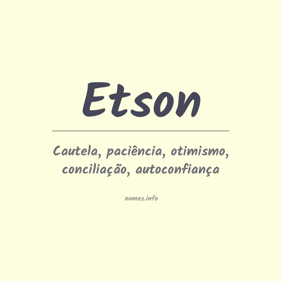 Significado do nome Etson