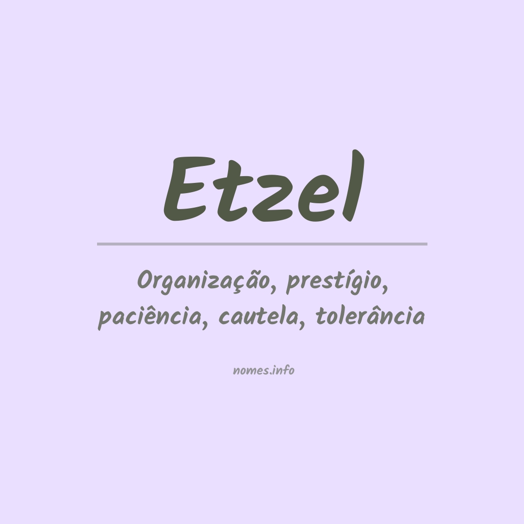 Significado do nome Etzel