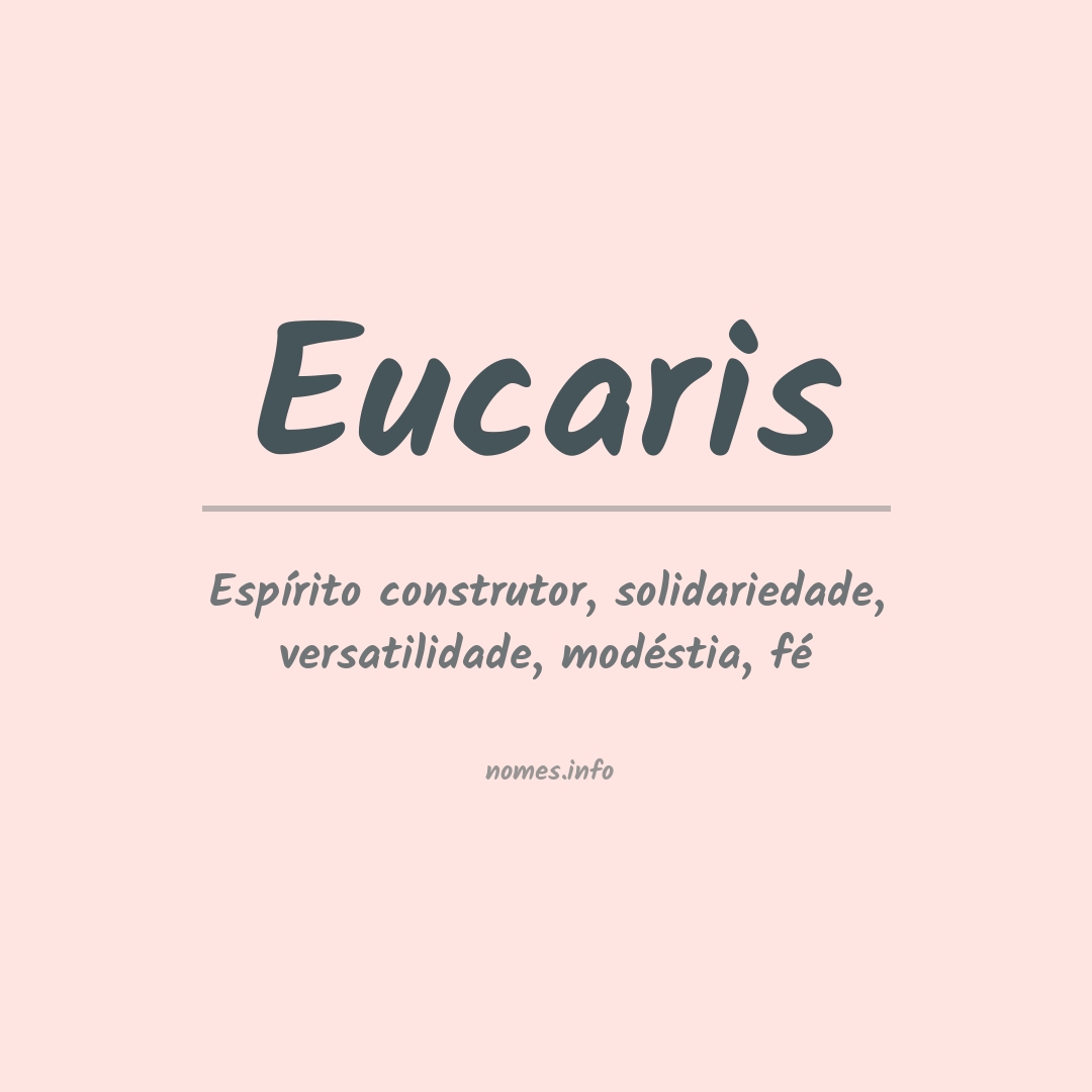 Significado do nome Eucaris