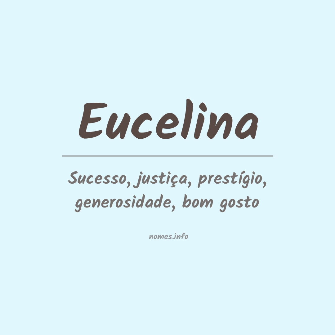 Significado do nome Eucelina