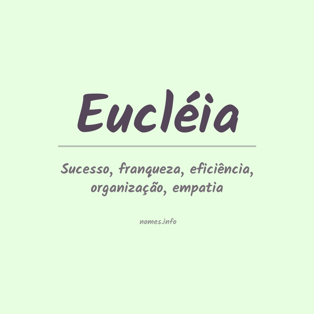 Significado do nome Eucléia
