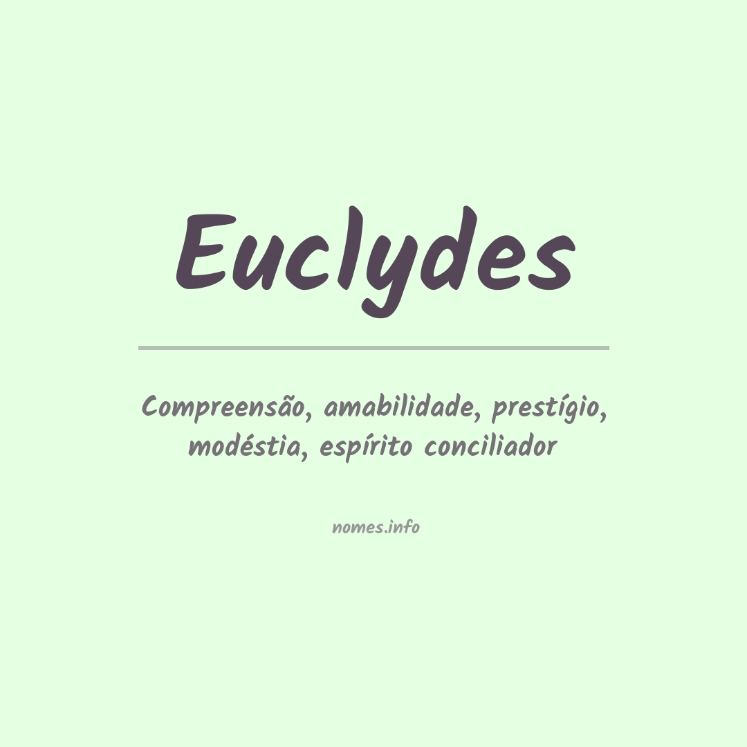 Significado do nome Euclydes