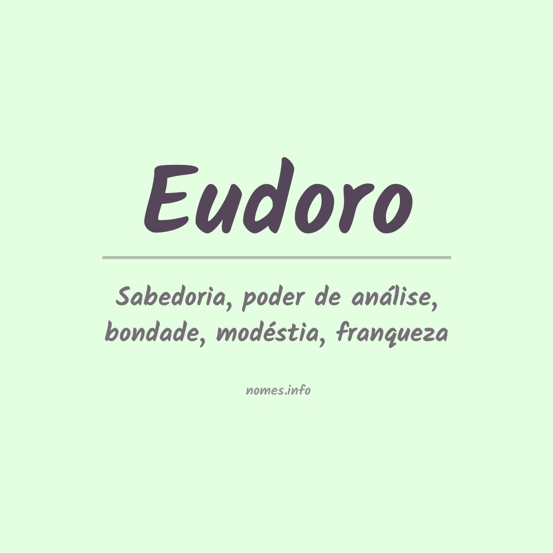 Significado do nome Eudoro