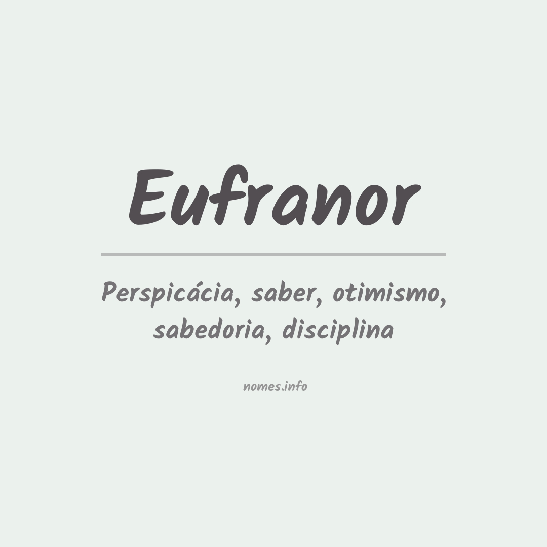 Significado do nome Eufranor