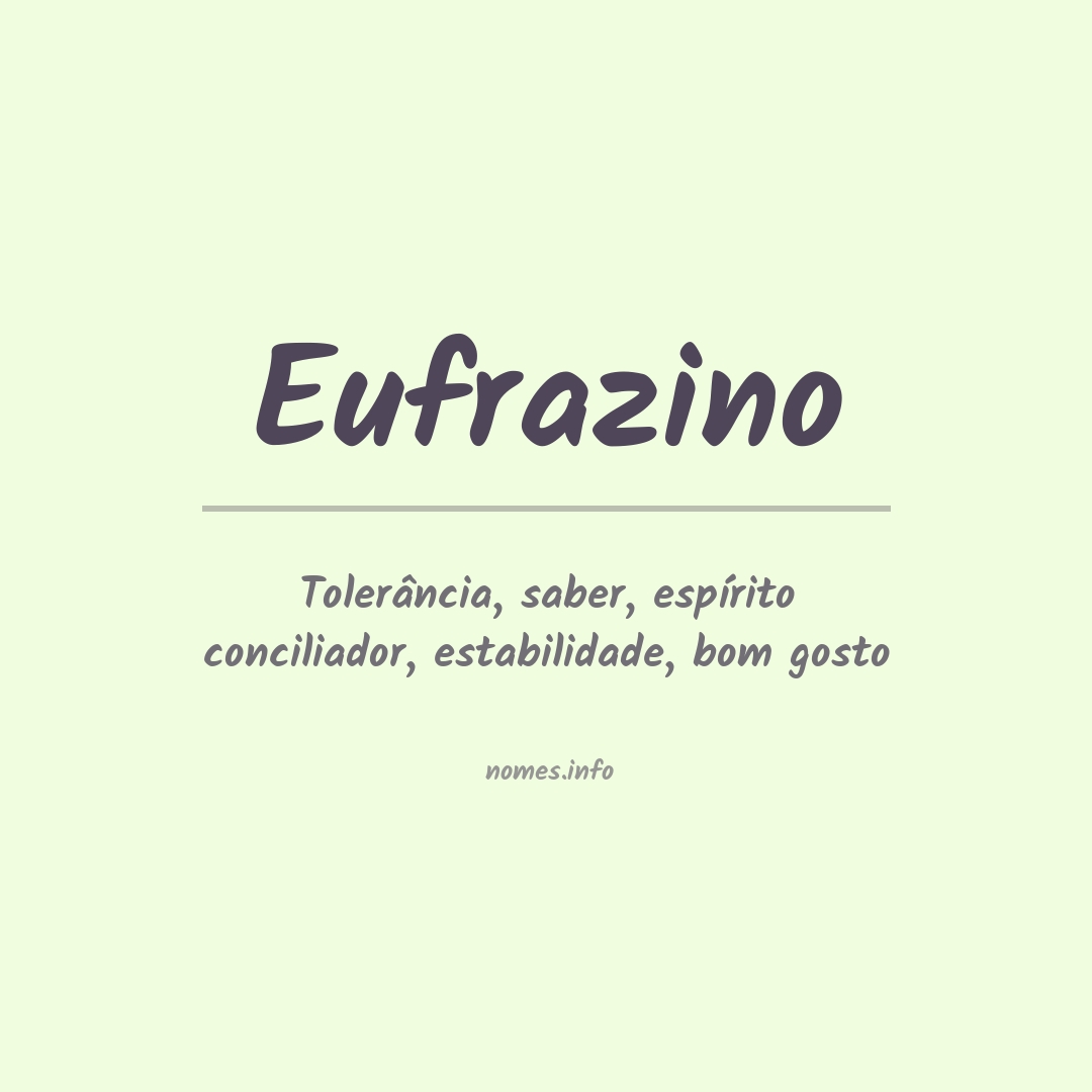 Significado do nome Eufrazino