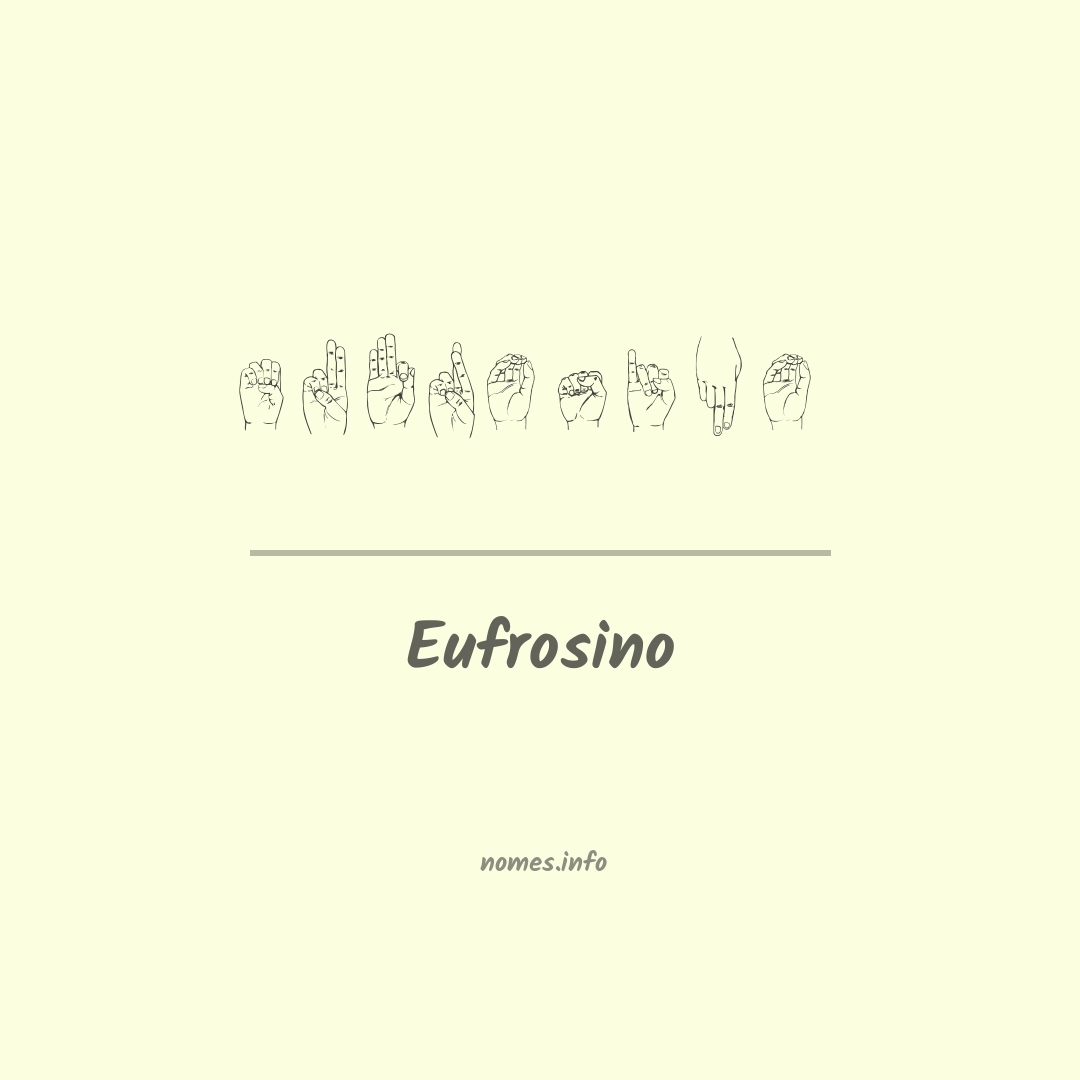 Eufrosino em Libras