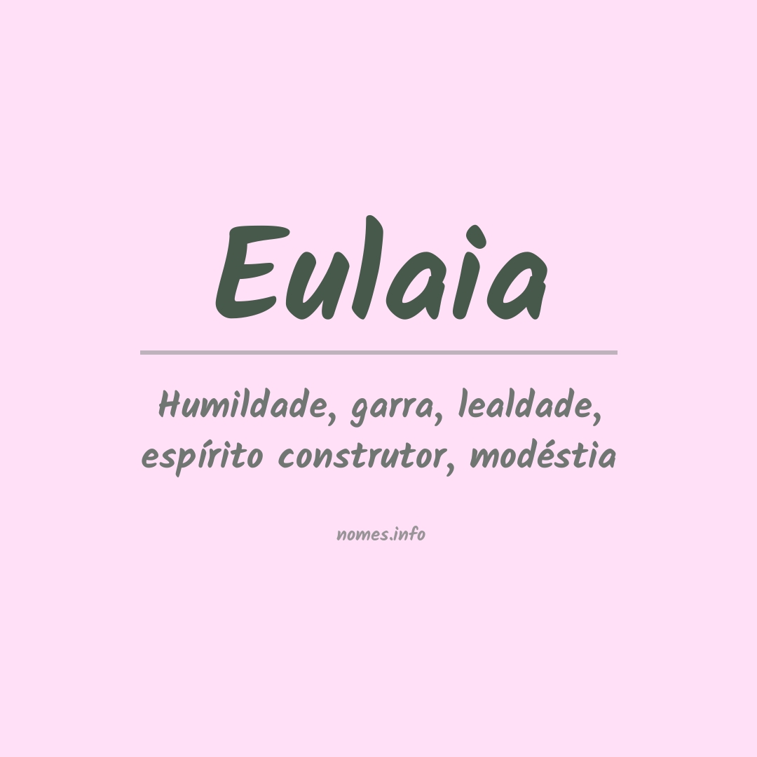 Significado do nome Eulaia