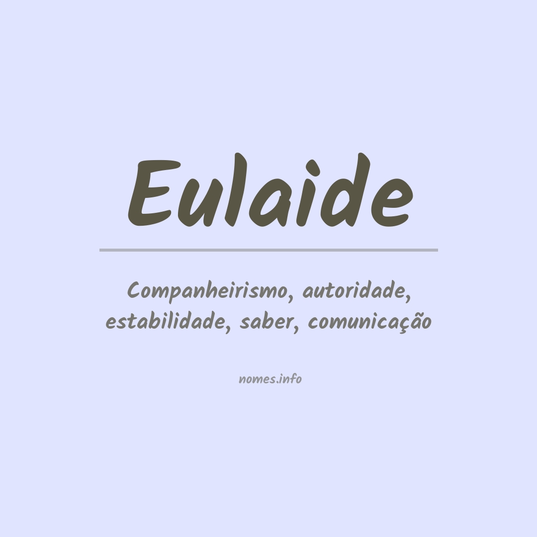 Significado do nome Eulaide