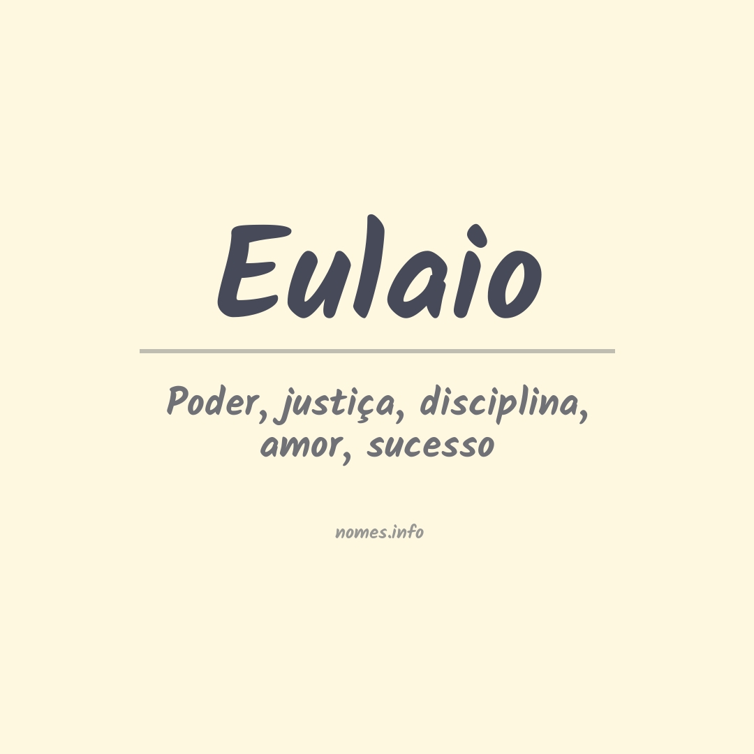 Significado do nome Eulaio