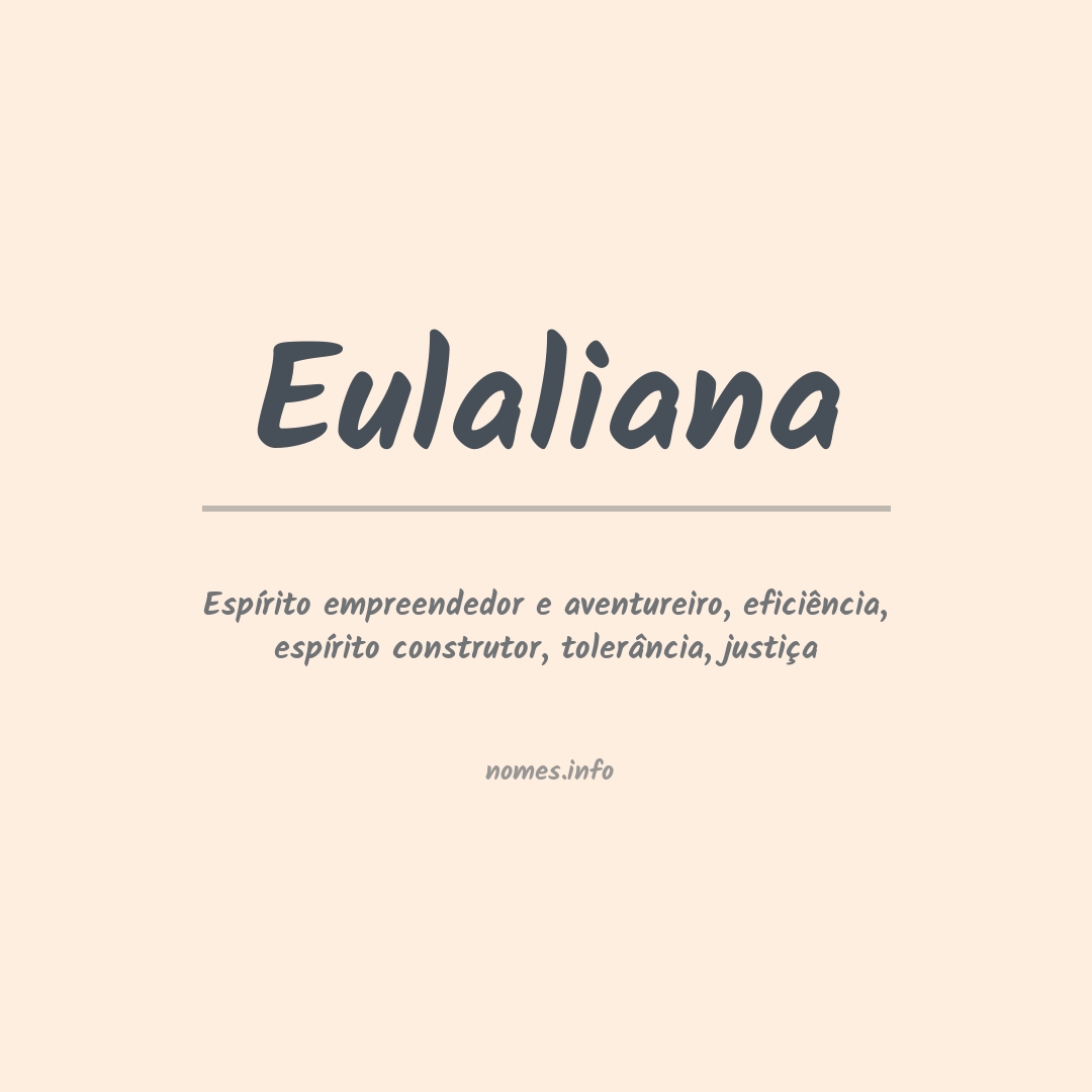 Significado do nome Eulaliana
