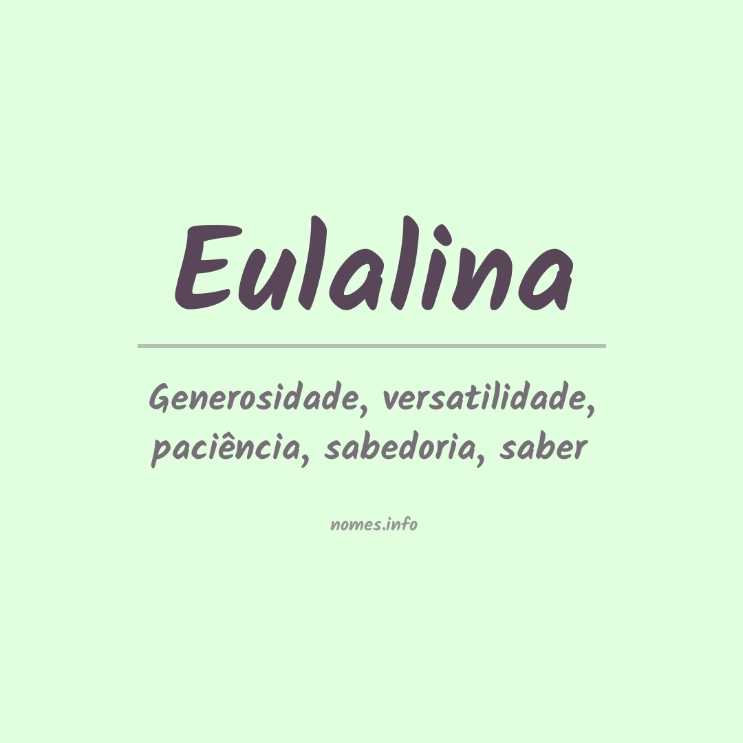 Significado do nome Eulalina