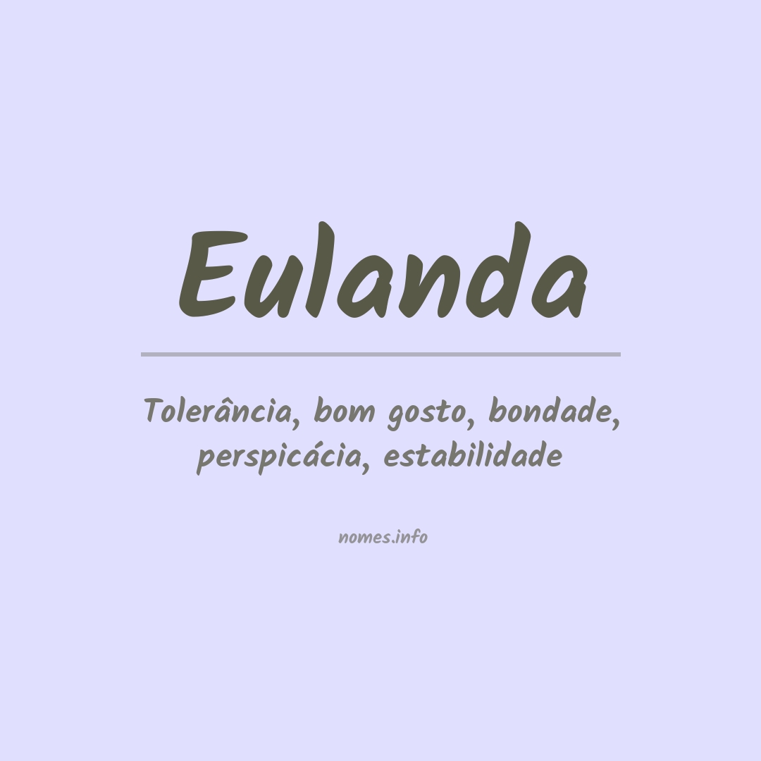 Significado do nome Eulanda