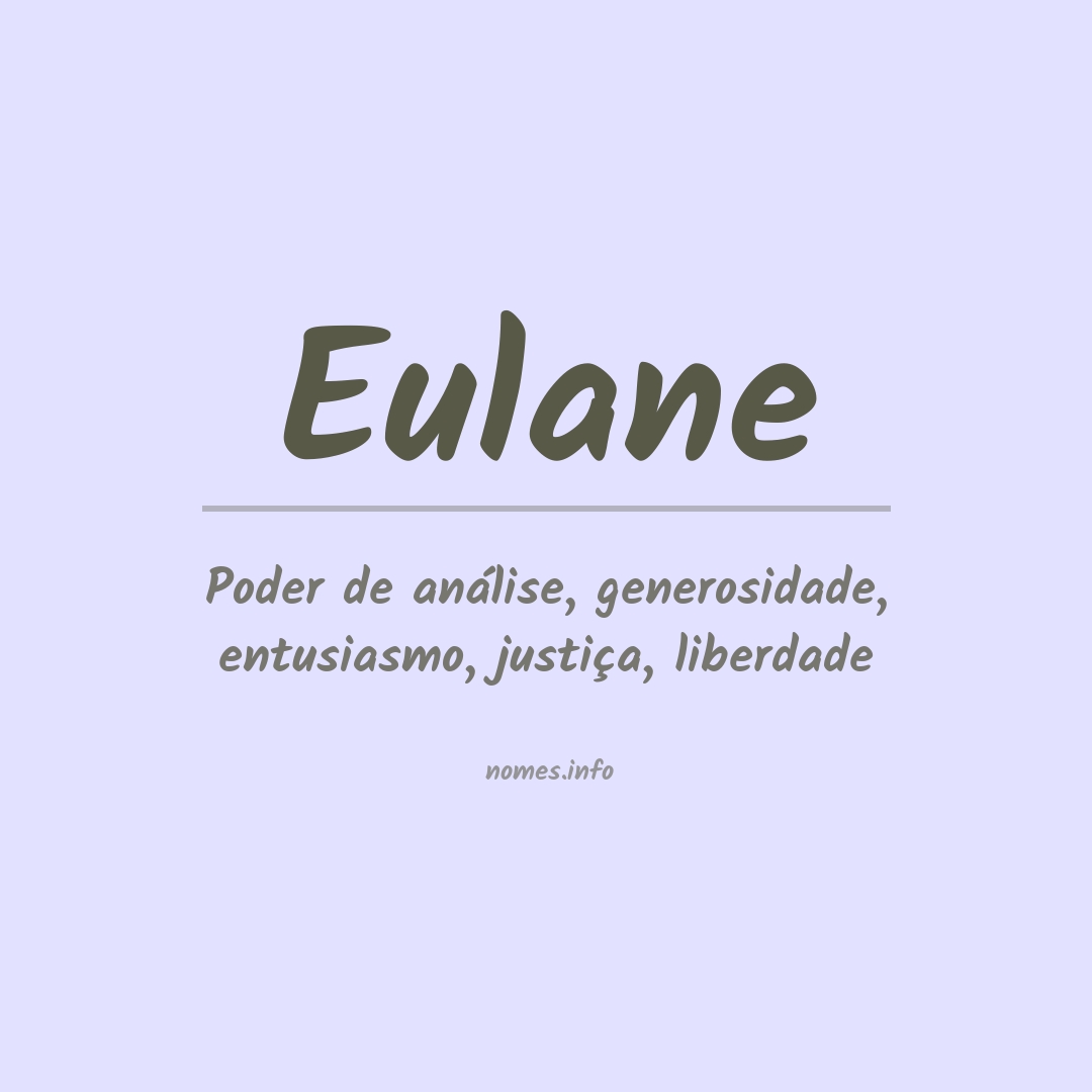 Significado do nome Eulane