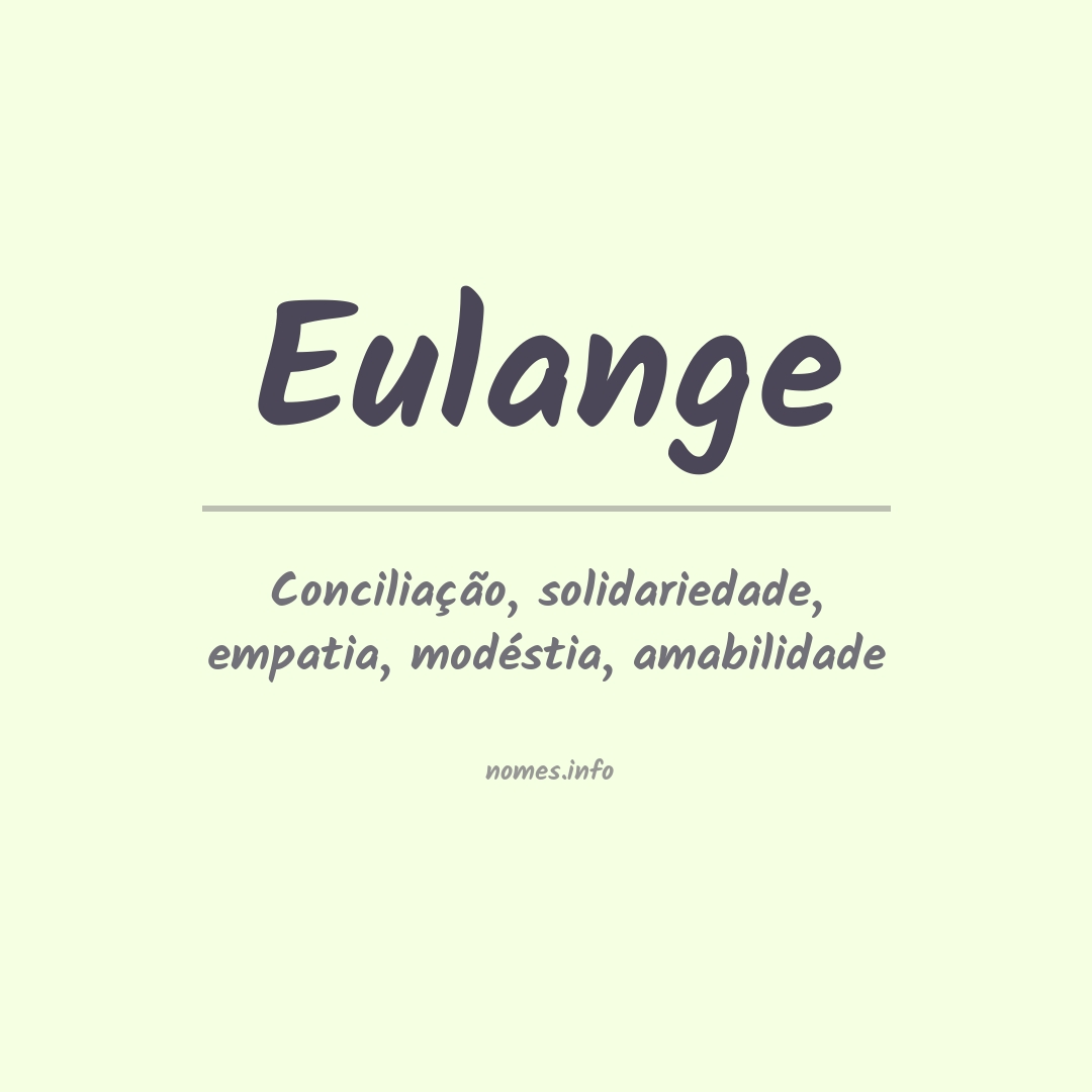 Significado do nome Eulange