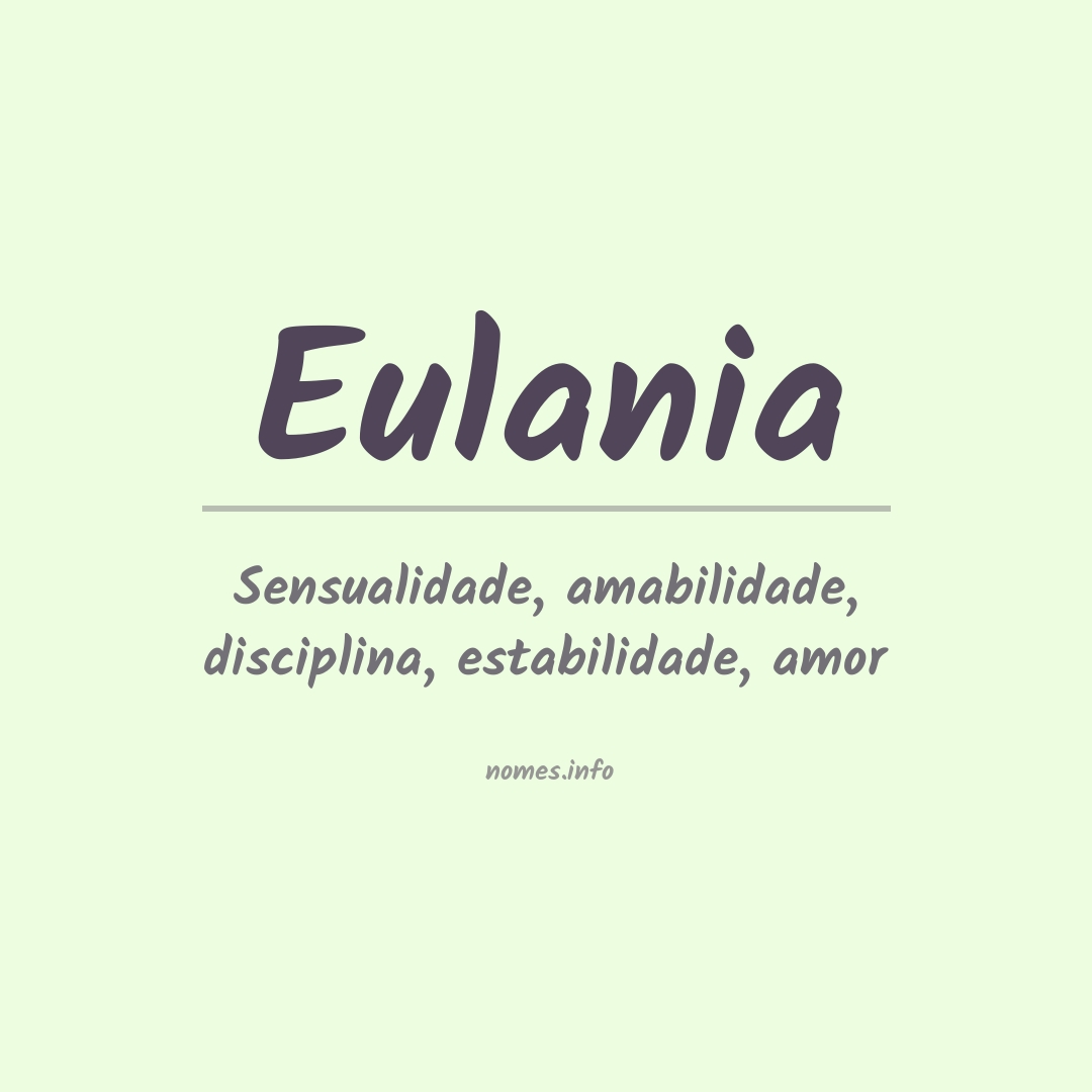 Significado do nome Eulania