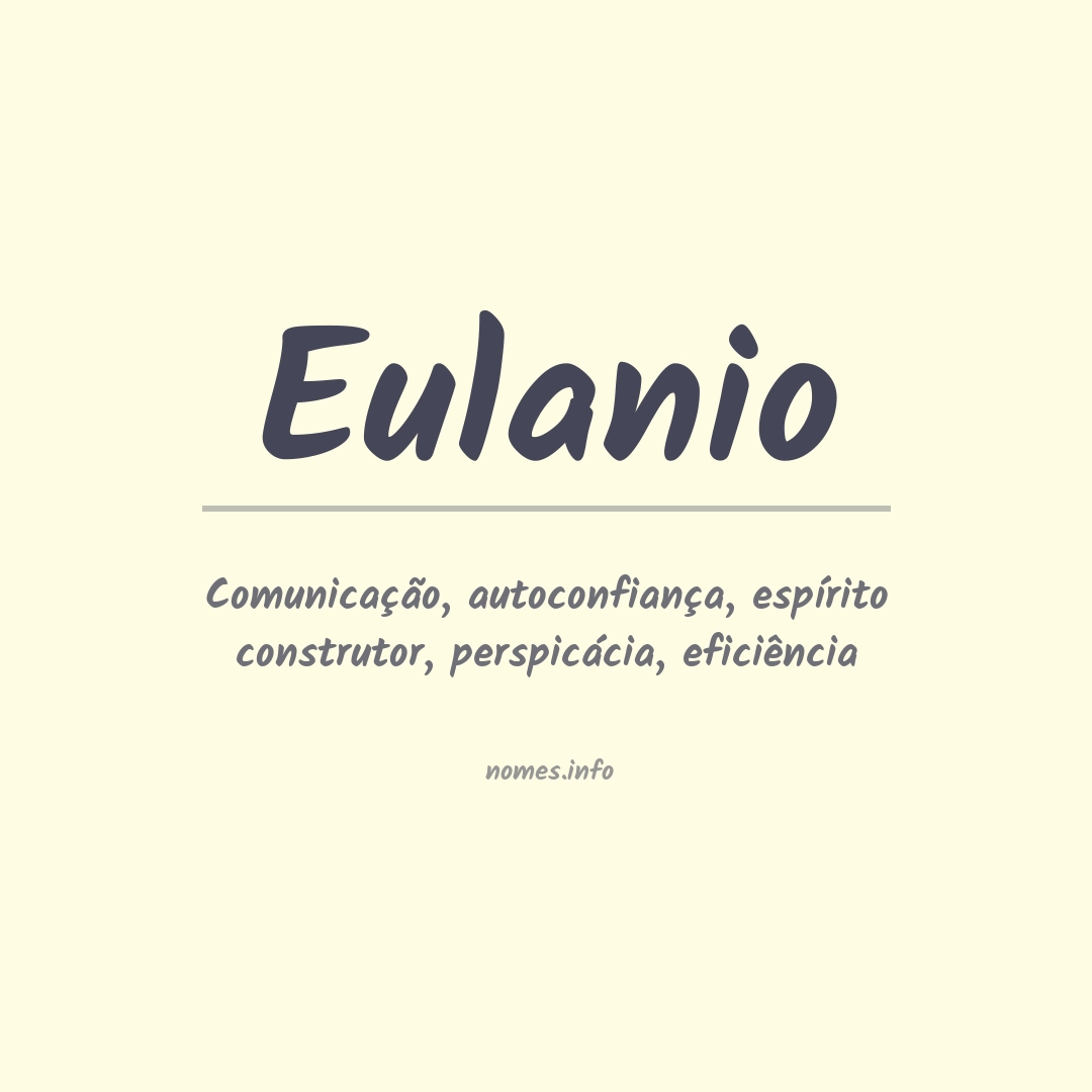Significado do nome Eulanio