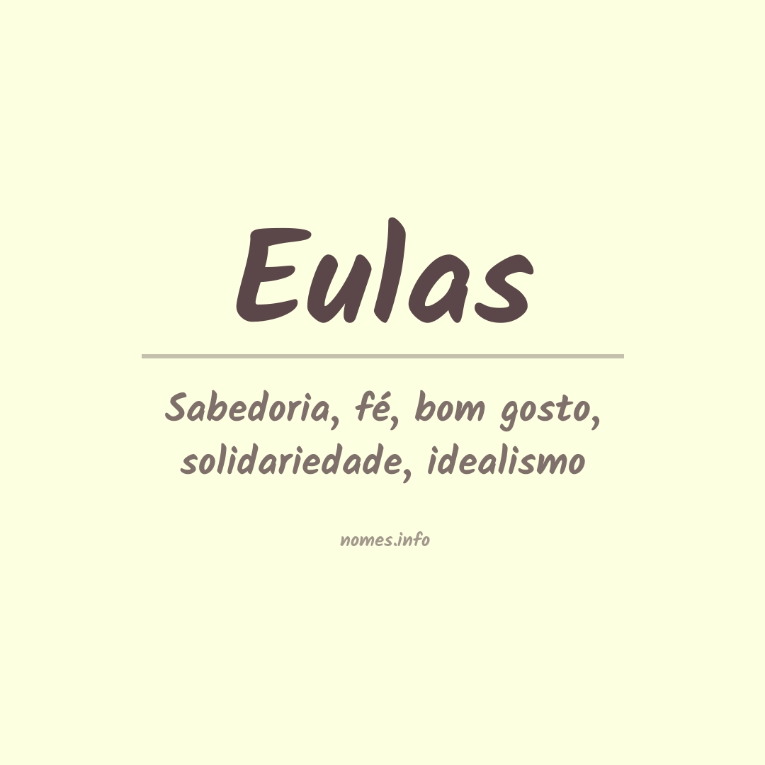 Significado do nome Eulas