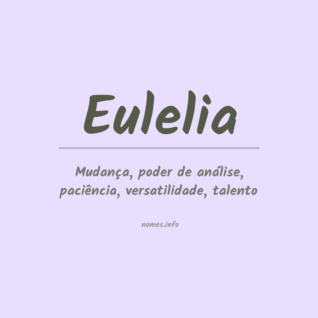 Significado do nome Eulelia