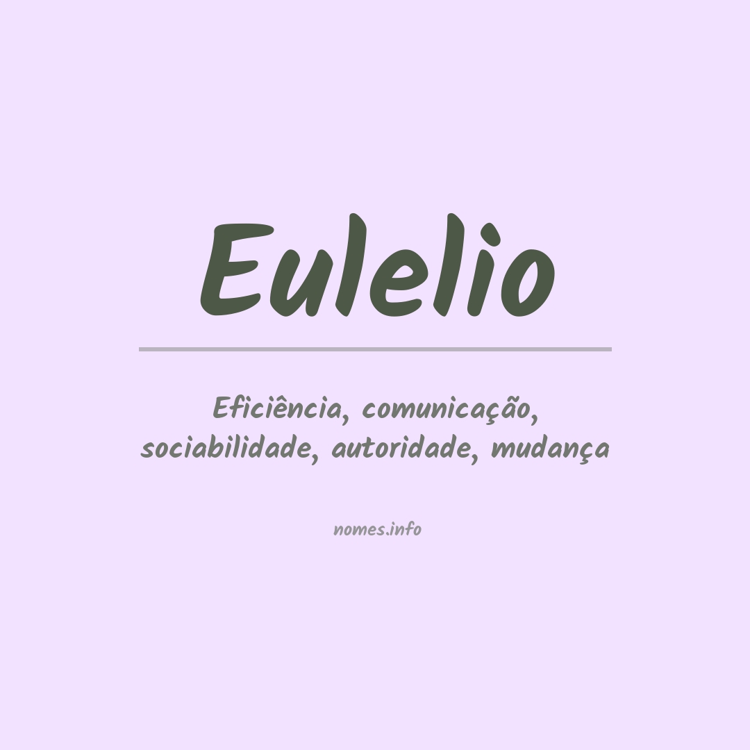 Significado do nome Eulelio