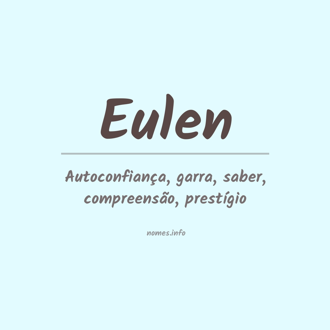 Significado do nome Eulen