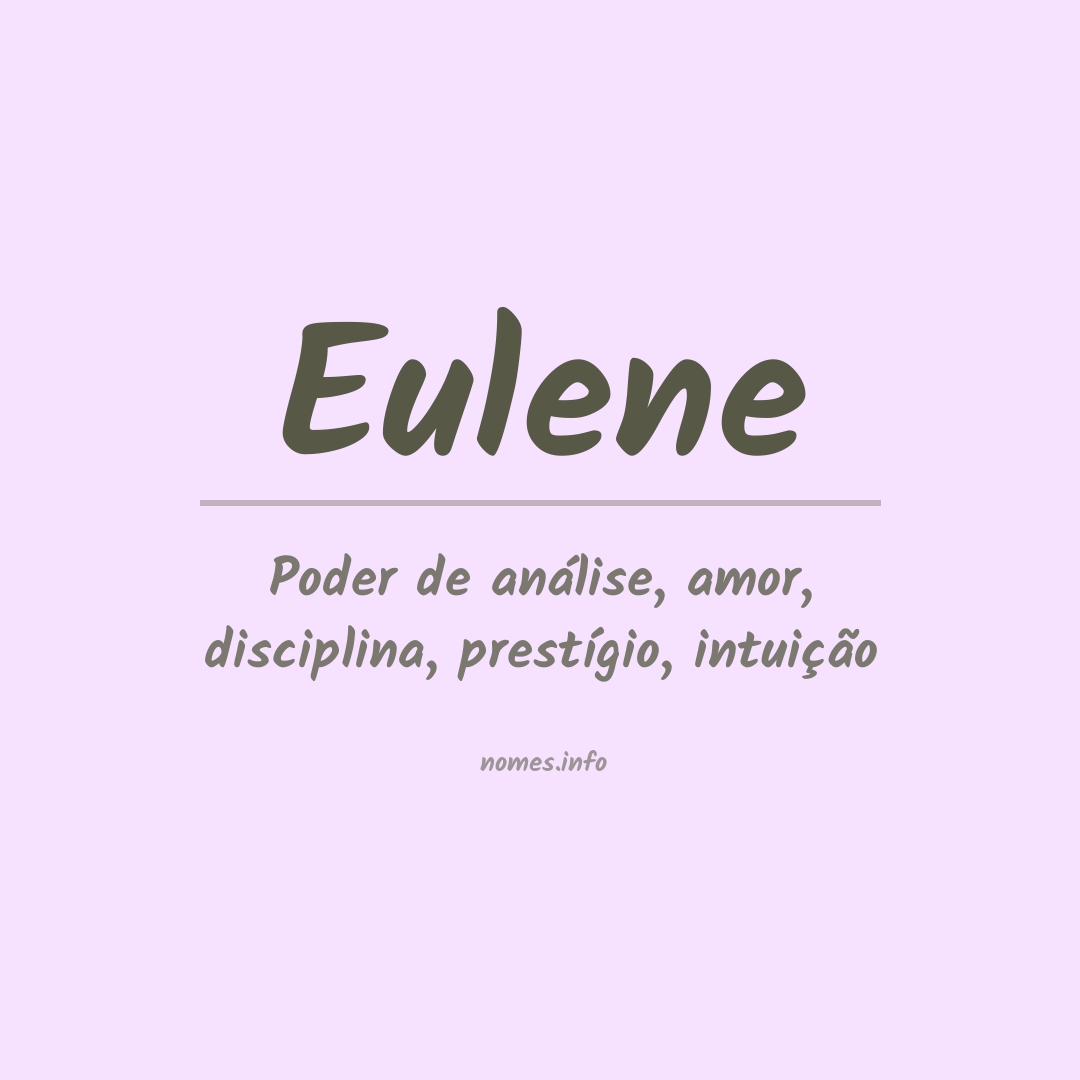 Significado do nome Eulene