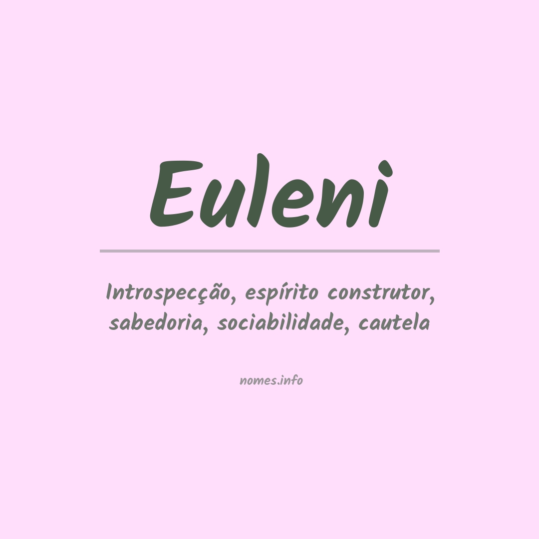 Significado do nome Euleni