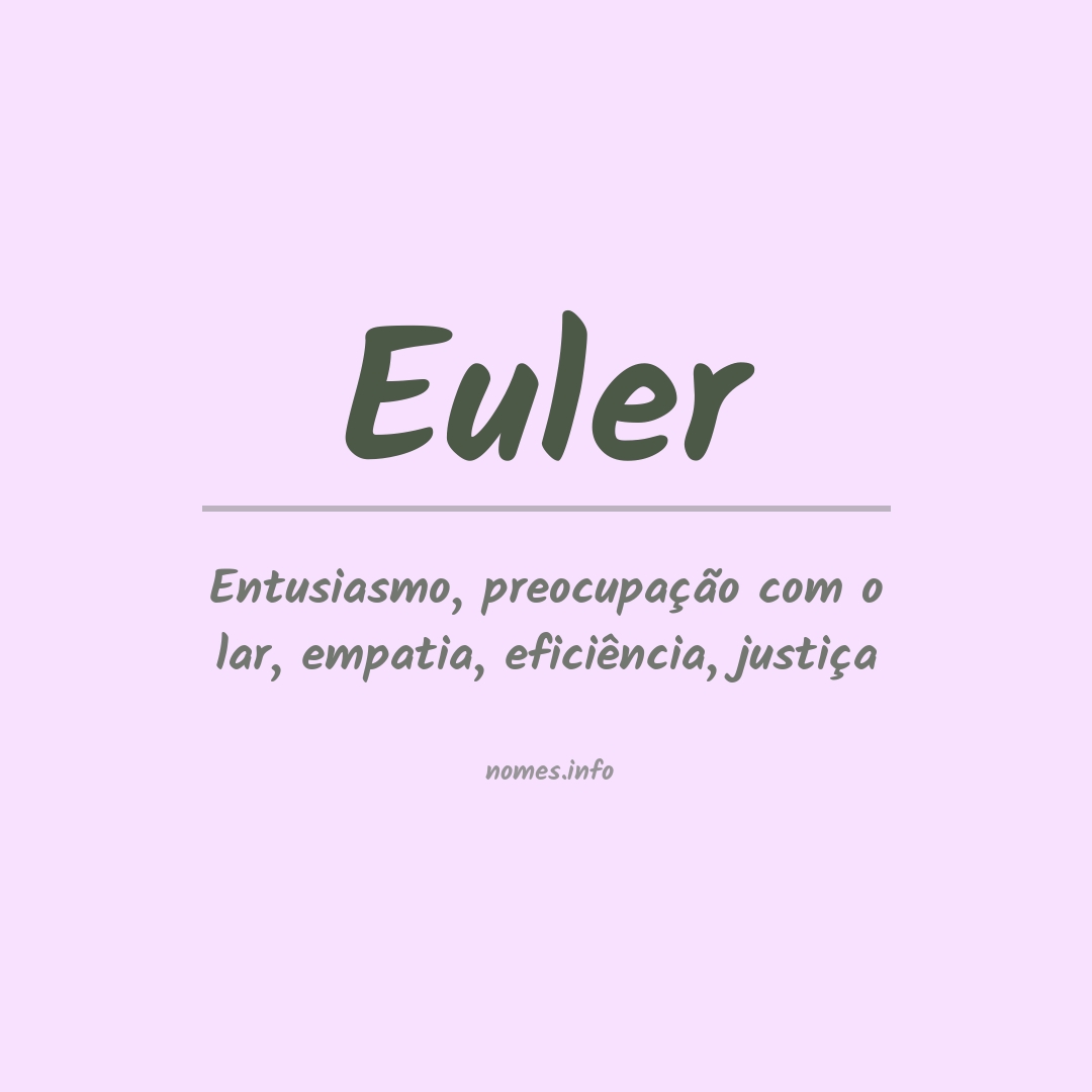 Significado do nome Euler