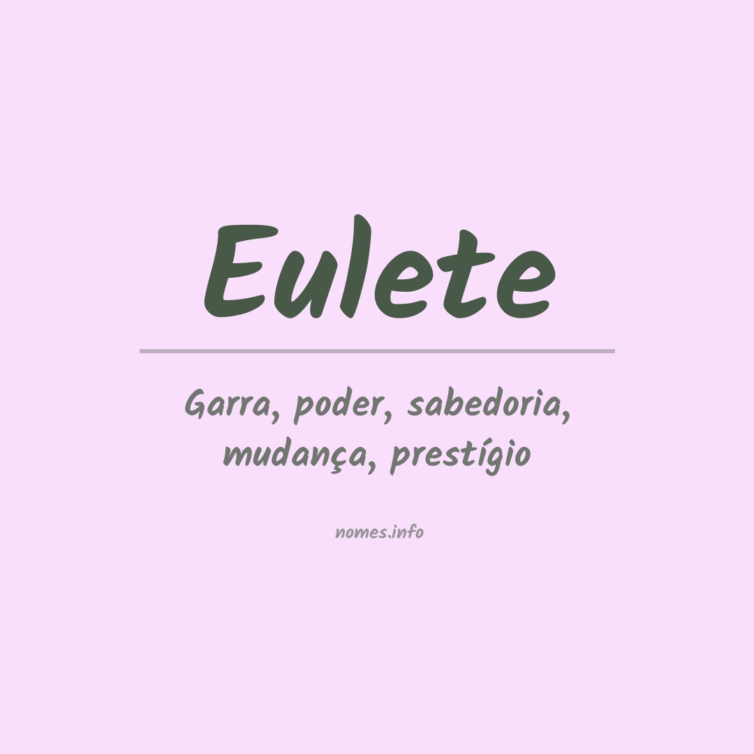 Significado do nome Eulete