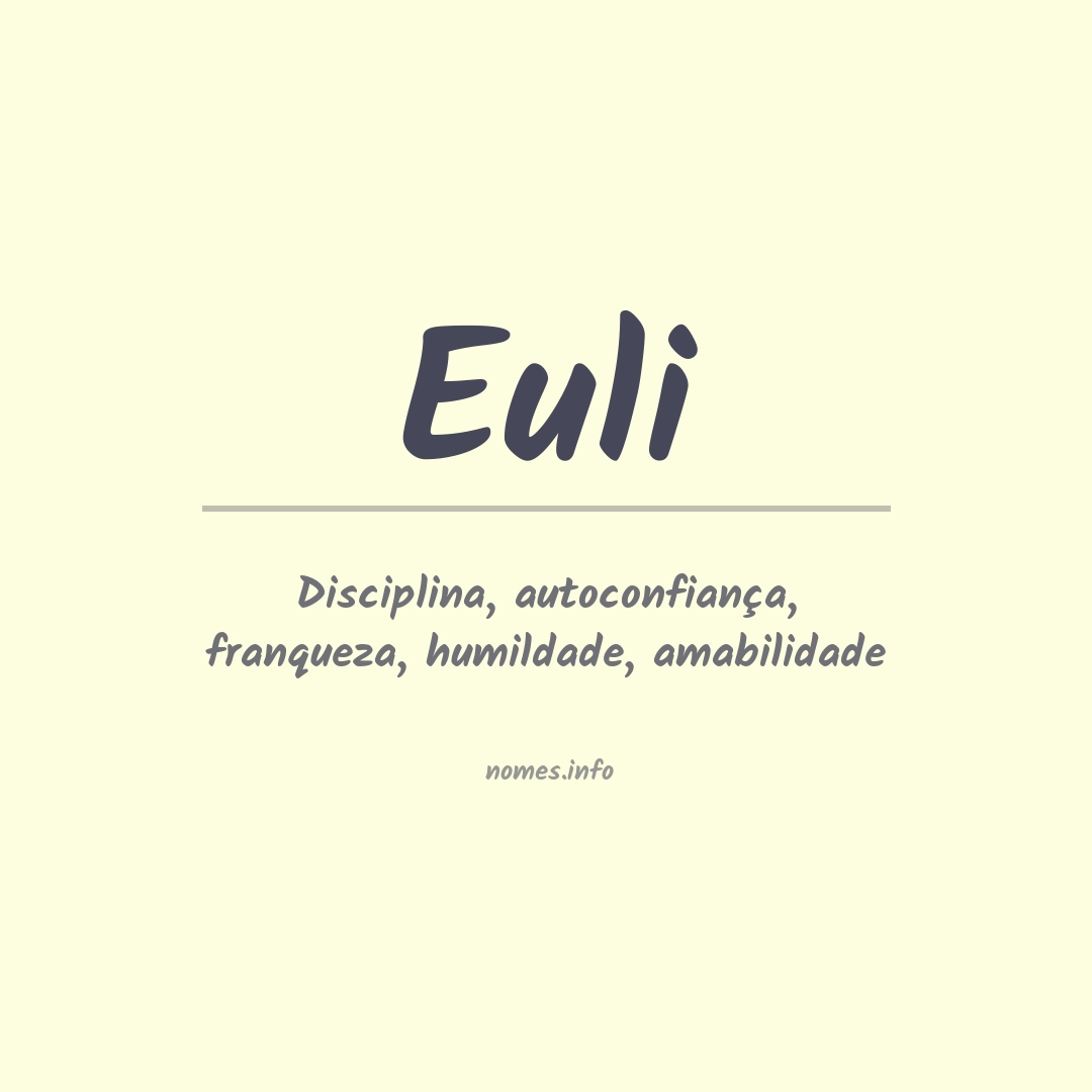Significado do nome Euli