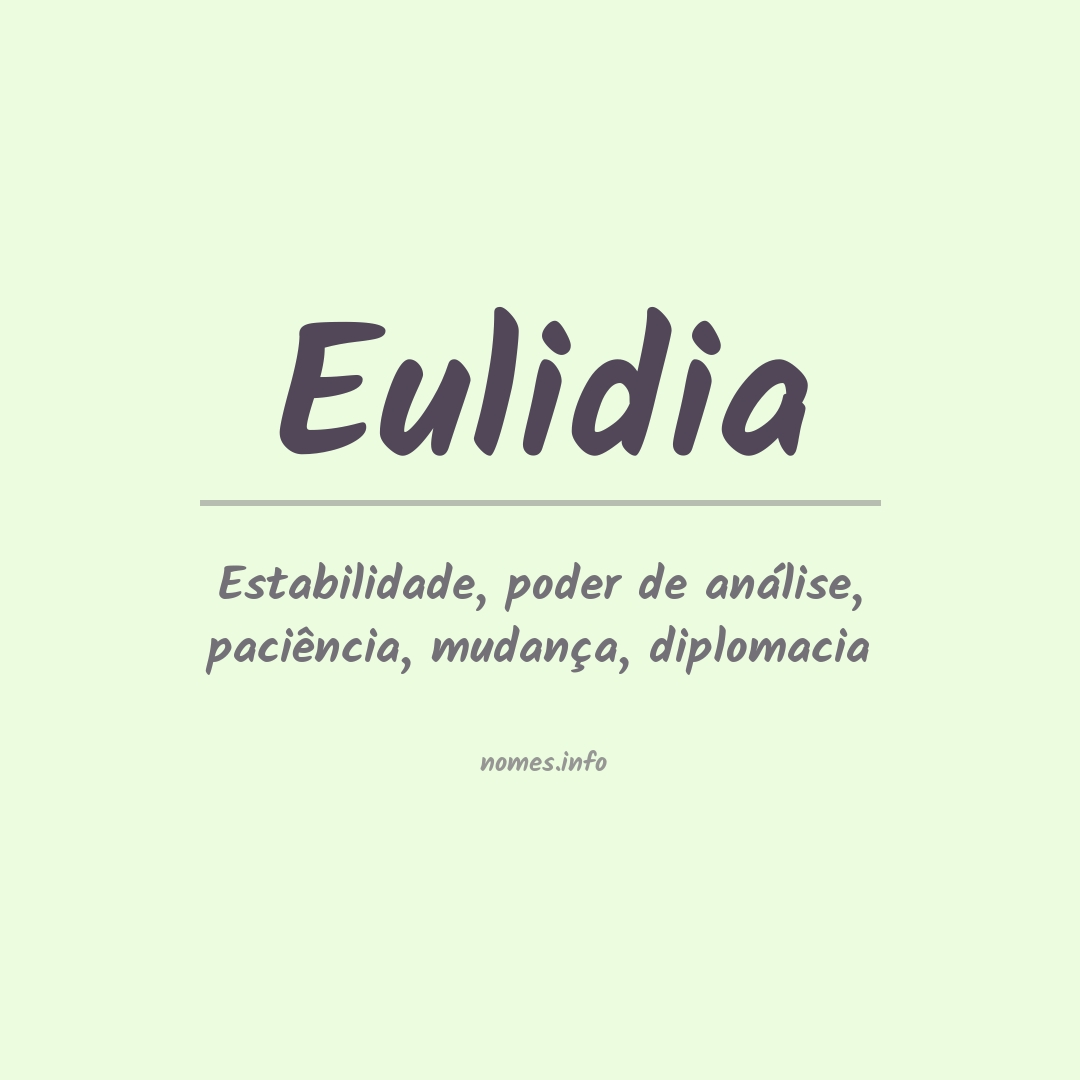 Significado do nome Eulidia
