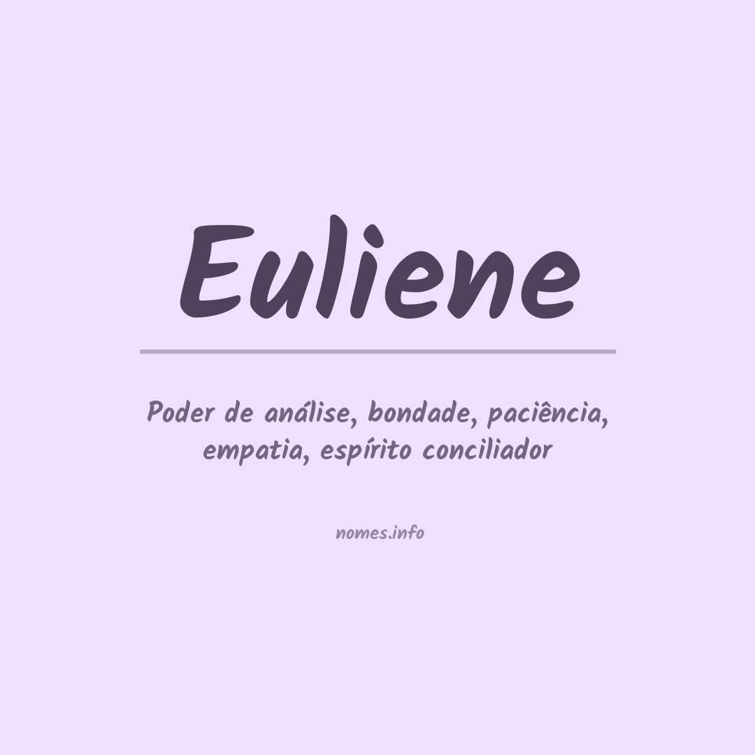 Significado do nome Euliene