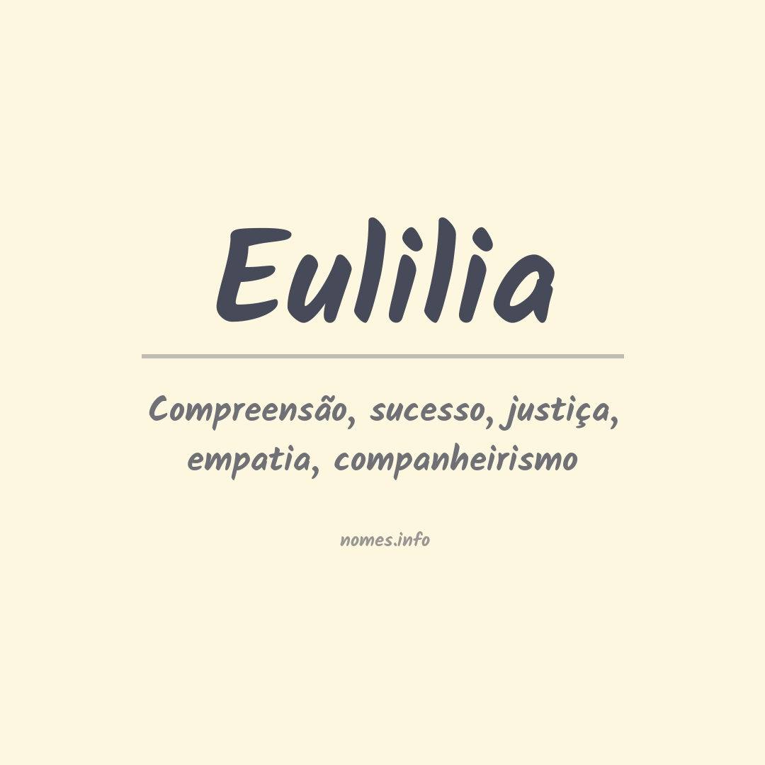 Significado do nome Eulilia