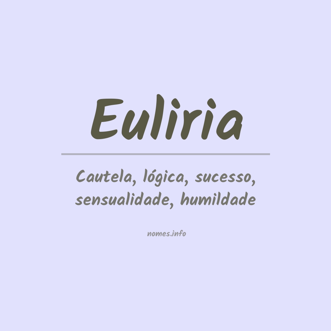 Significado do nome Euliria