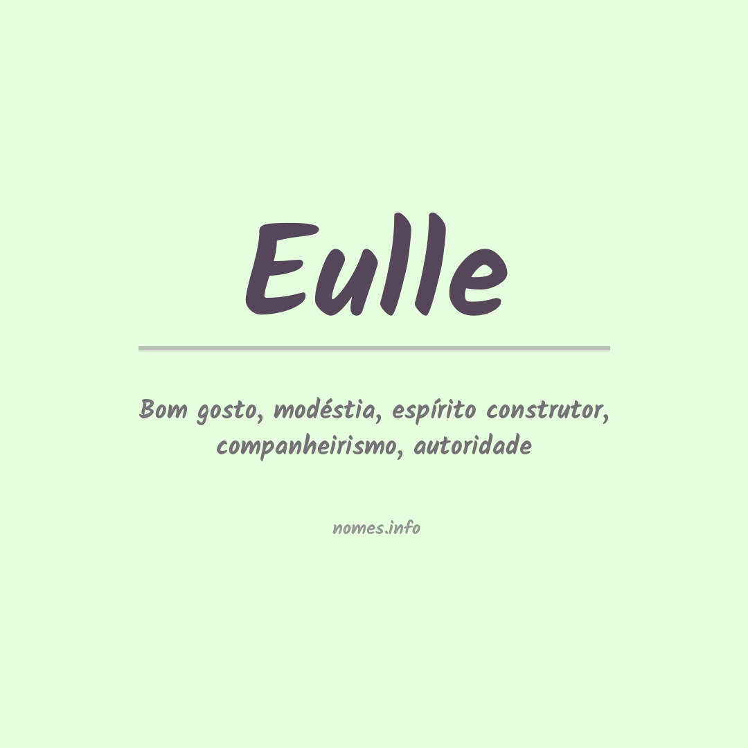 Significado do nome Eulle