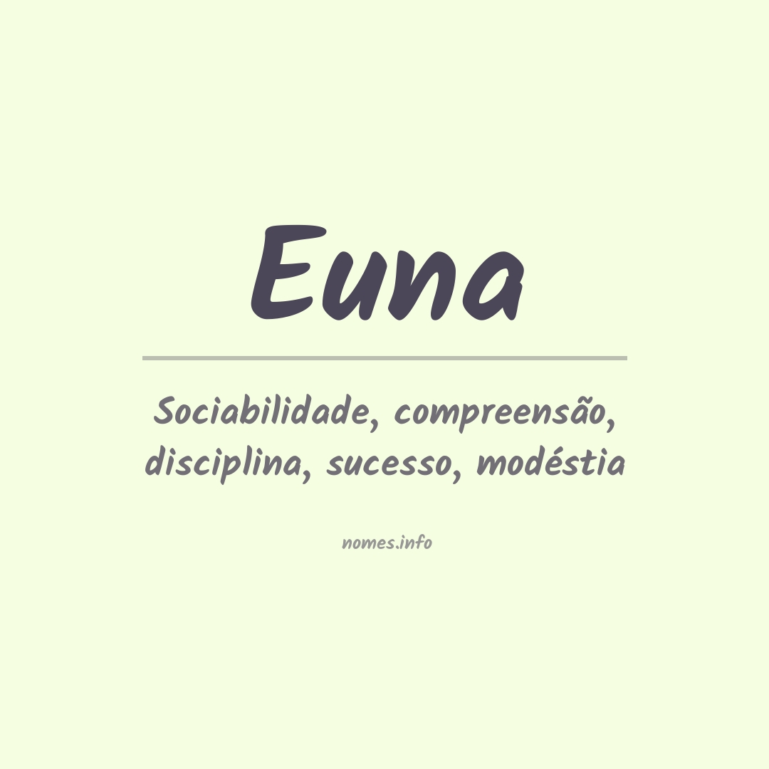 Significado do nome Euna