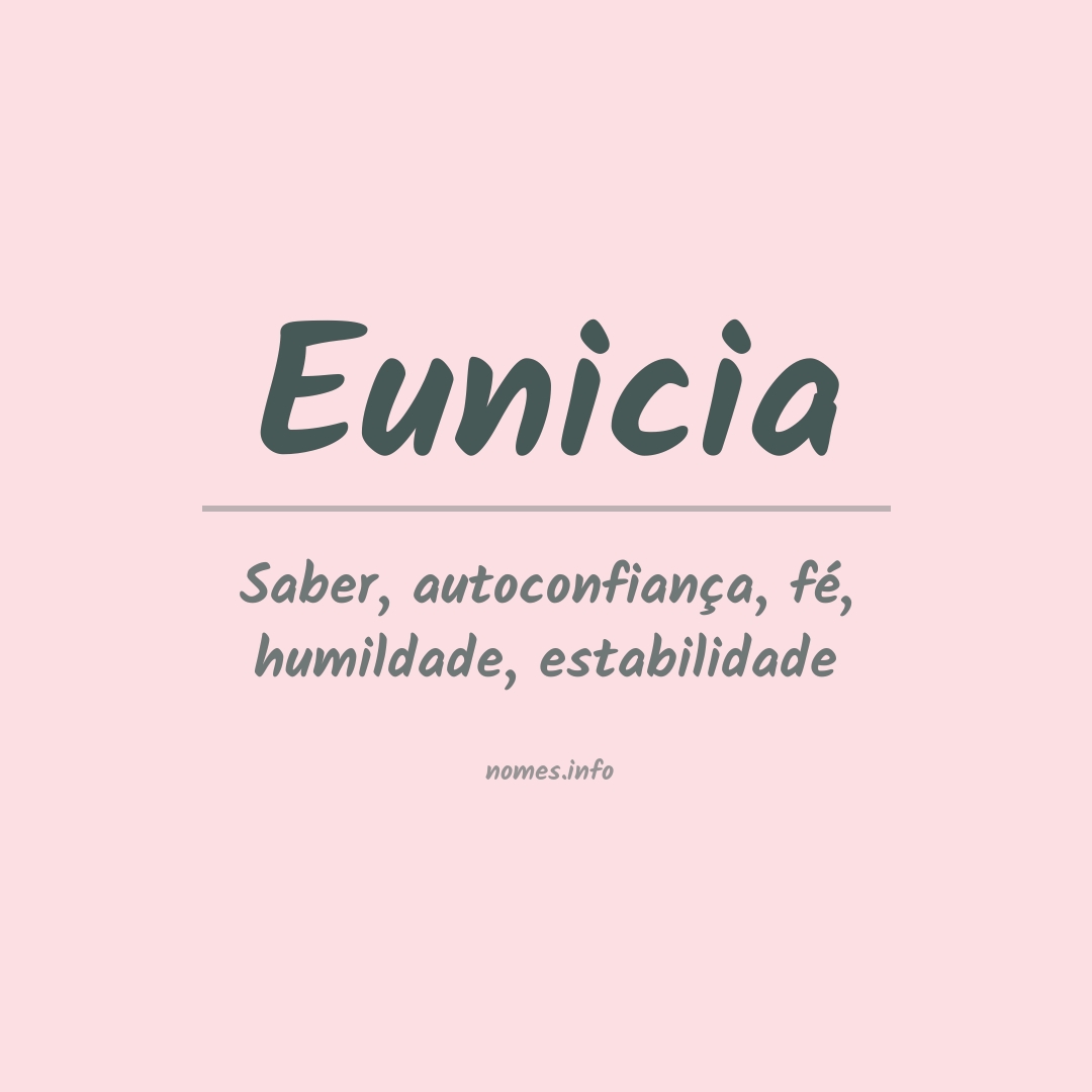 Significado do nome Eunicia