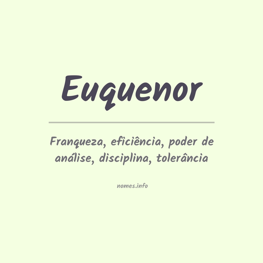 Significado do nome Euquenor