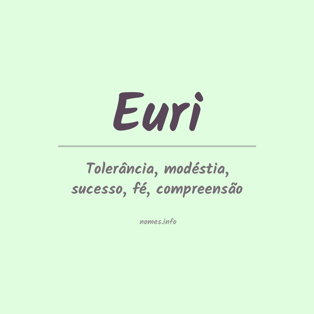 Significado do nome Euri