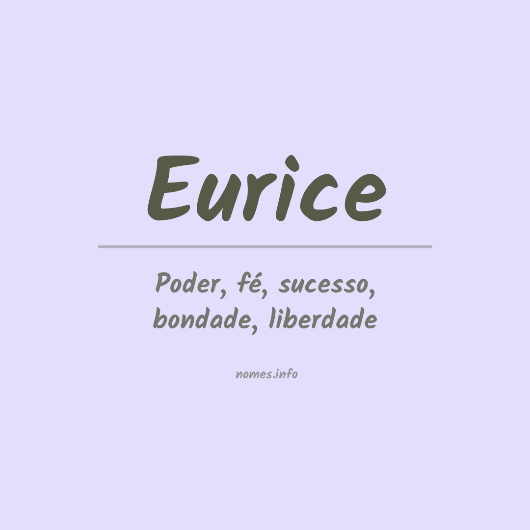Significado do nome Eurice