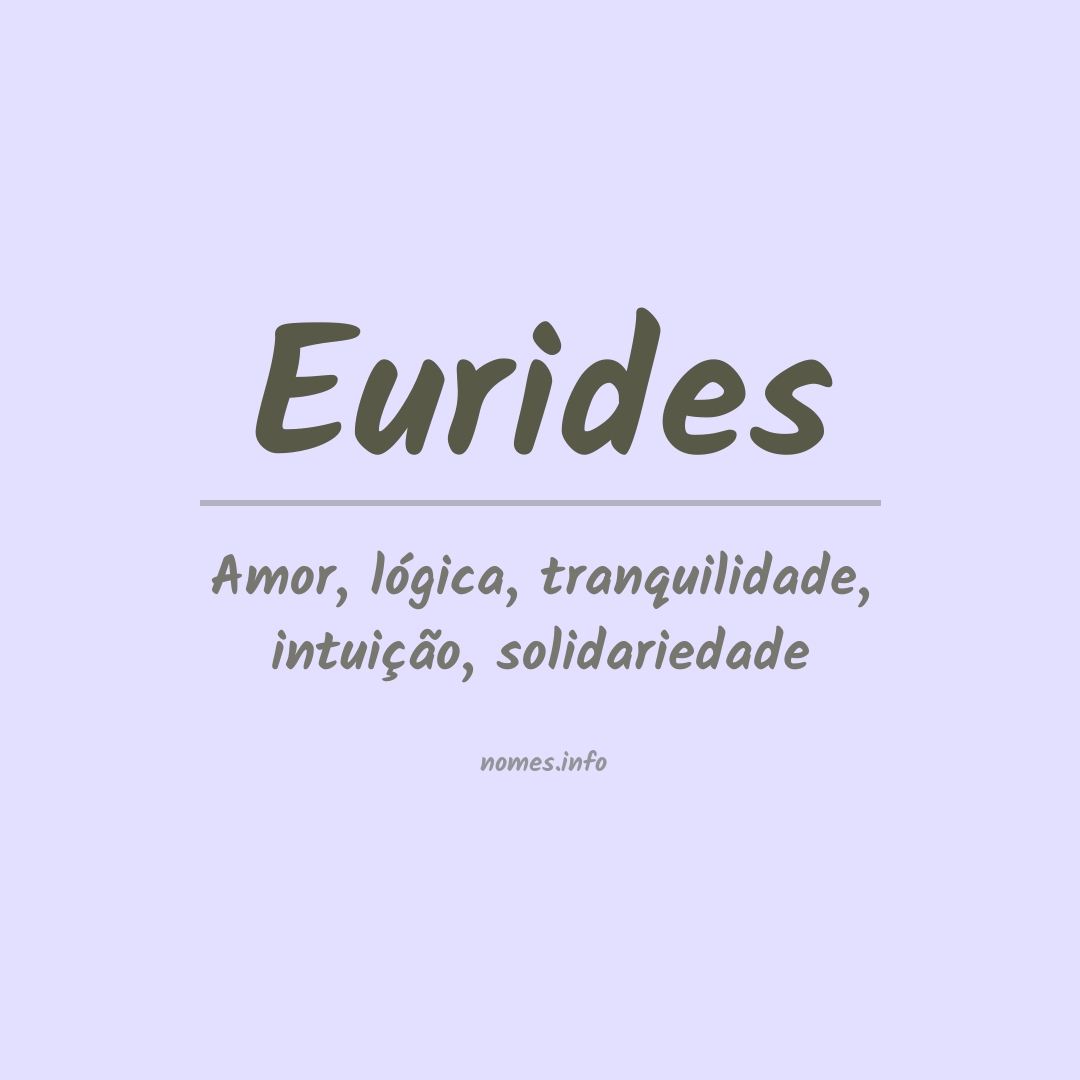 Significado do nome Eurides