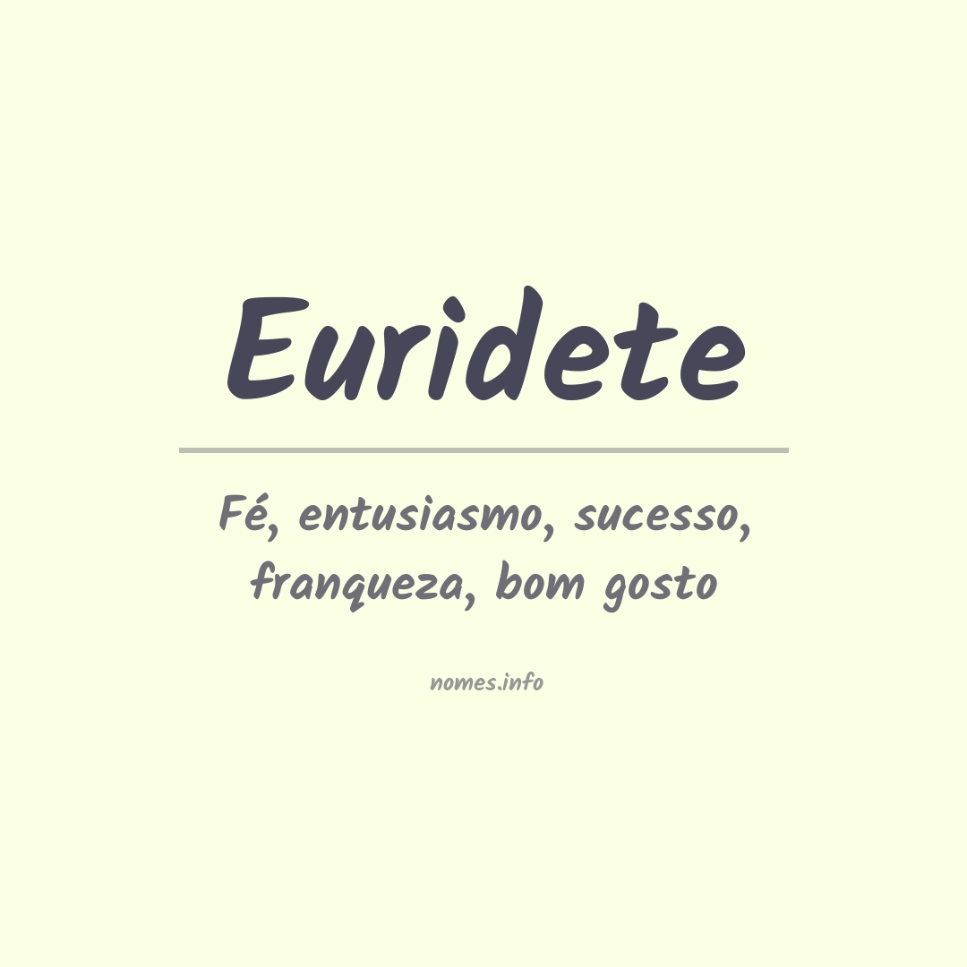Significado do nome Euridete