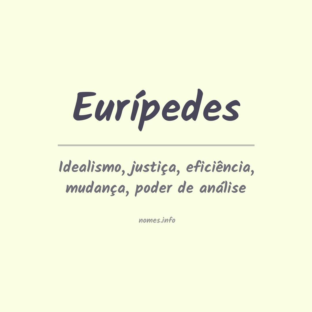Significado do nome Eurípedes