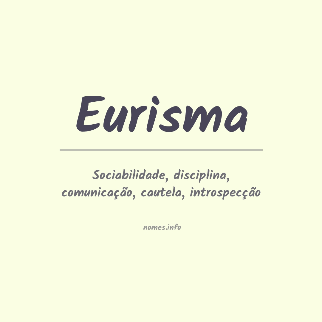 Significado do nome Eurisma